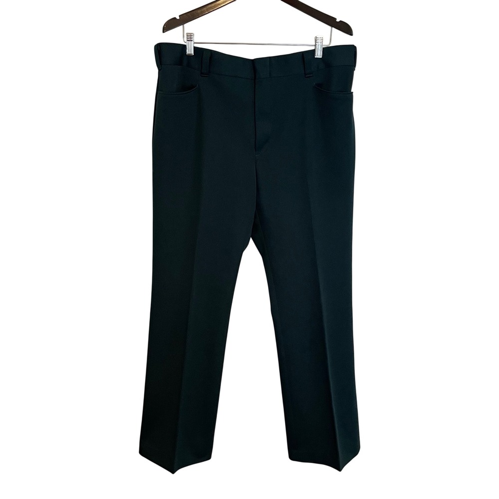 Vintage Levis Panatela Forest Green Textured Knit Straight Leg Trousers 38x31